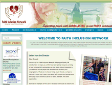 Tablet Screenshot of faithinclusionnetwork.org